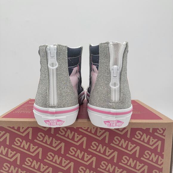 VANS Sk8-Hi Zip Kids Size 13.5 Digi Unicorn VN0A4BUXUY3 New Easy On & Off - Picture 4 of 8